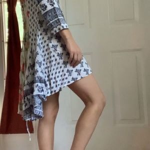 Blue and White Tunic Dress